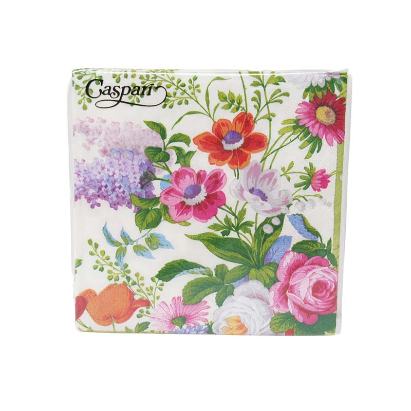 Caspari ペーパーナプキン Edwardian Garden Ivory